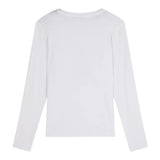 Patrizia Pepe Shirt Girocollo Tinta Unita con Brillantini per Bambina 7M0752 BIANCO PATRIZIA PEPE 