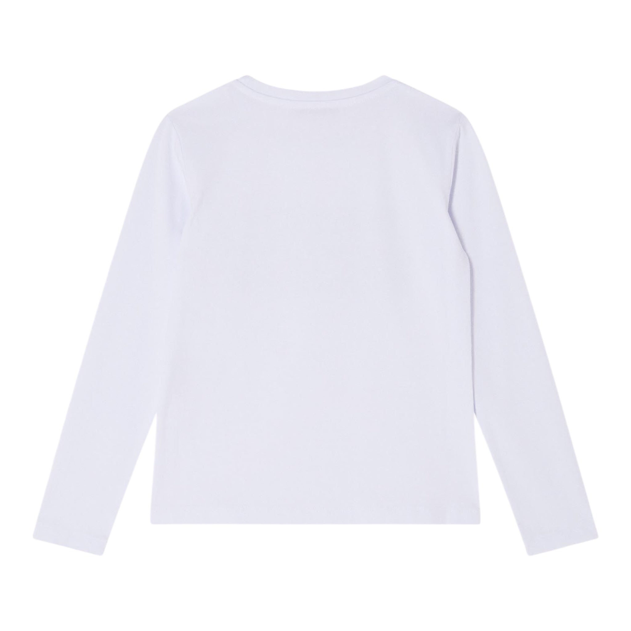 Patrizia Pepe Shirt Girocollo Tinta Unita con Brillantini per Bambina 7M0828 BIANCO PATRIZIA PEPE 