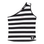 Patrizia Pepe Top Bicolore con Fantasia A Righe per Bambina 7M0875 BIANCO/NERO PATRIZIA PEPE 