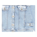Patrizia Pepe Giubbino In Denim Tinta Unita con Bottoni per Bambina 7O0038 AZZURRO PATRIZIA PEPE 