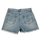 Patrizia Pepe Short In Denim Tinta Unita con Logo per Bambina 7P0377X AZZURRO PATRIZIA PEPE 