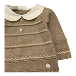 Paz Rodriguez Completo 2 Pezzi Maglia-Ghettina Tinta Unita con Colletto per Neonata 003121896 BEIGE PAZ RODRIGUEZ 