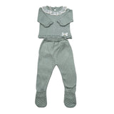 Paz Rodriguez Completo 2 Pezzi Maglia-Ghettina Tinta Unita per Neonata 00342150 VERDE PAZ RODRIGUEZ 