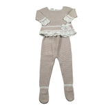 Paz Rodriguez Completo 2 Pezzi Maglia-Ghettina Tinta Unita per Neonata 00342369 BIEGE PAZ RODRIGUEZ 