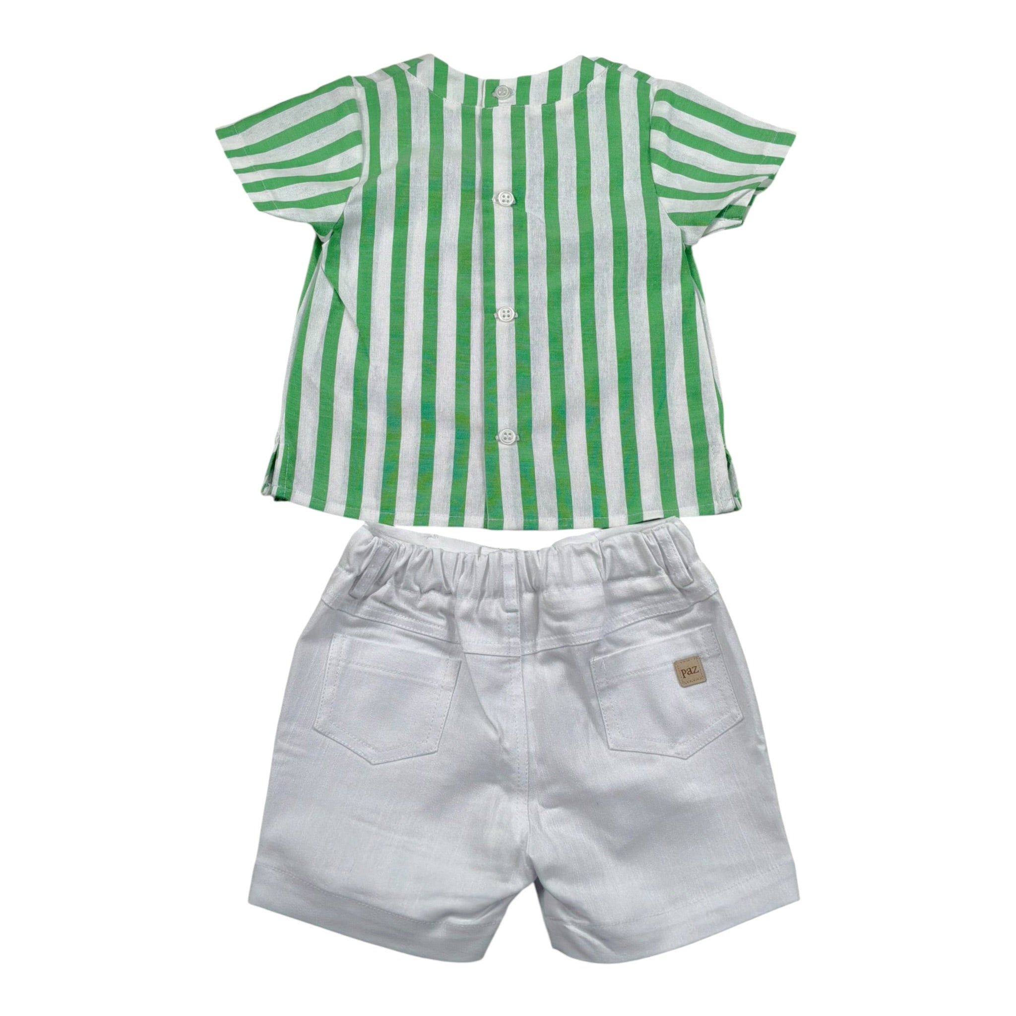 Paz Rodriguez Completo 2 Pezzi Camicia-Bermuda per Neonato 006151502 VERDE PAZ RODRIGUEZ 
