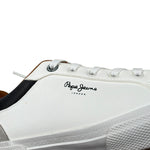 Pepe Feamo Sneakers Tinta Unita con Lacci per Bambino PBS30569 BIANCO PEPE JEANS 