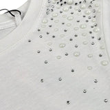 Pepe Feamo T-Shirt Tinta Unita con Applicazioni per Bambina PG503155 BIANCO PEPE JEANS 