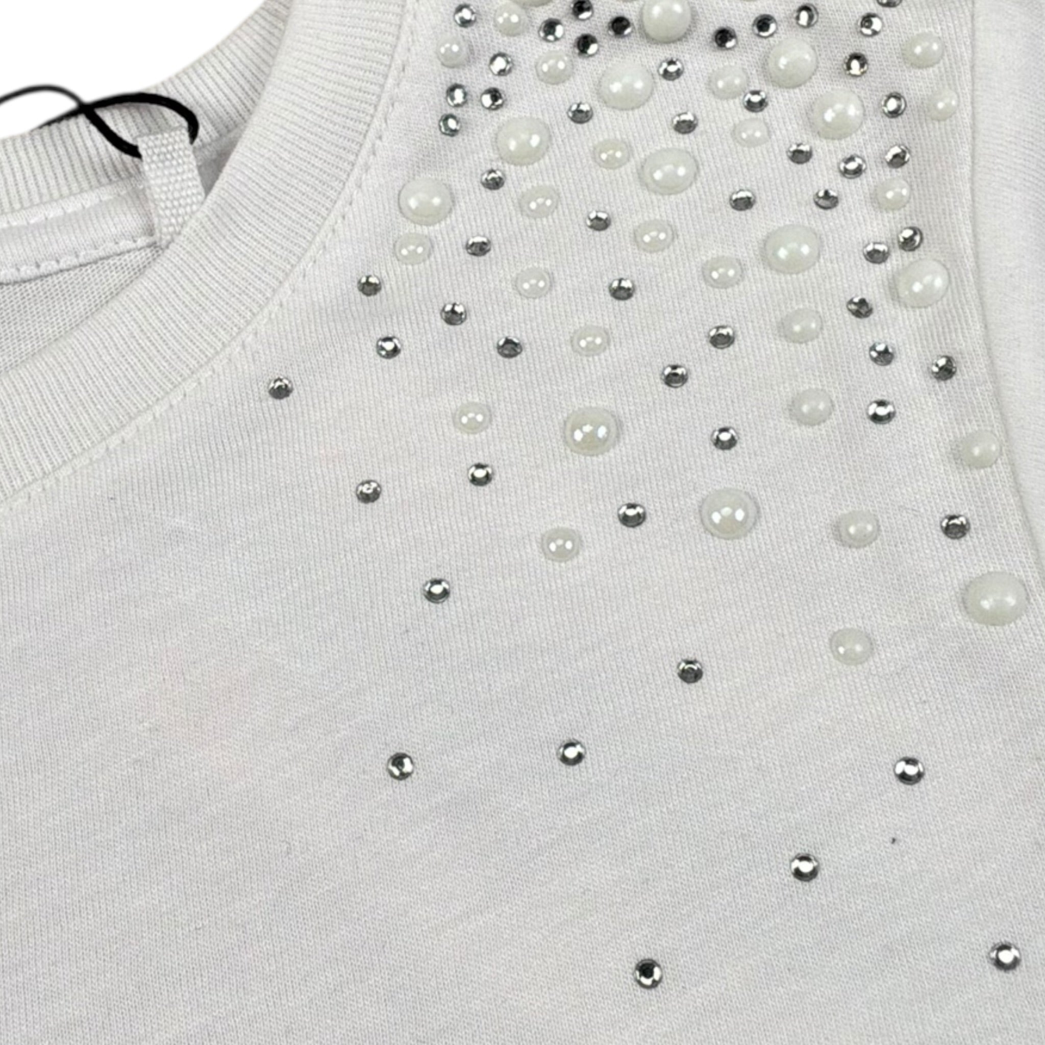 Pepe Feamo T-Shirt Tinta Unita con Applicazioni per Bambina PG503155 BIANCO PEPE JEANS 