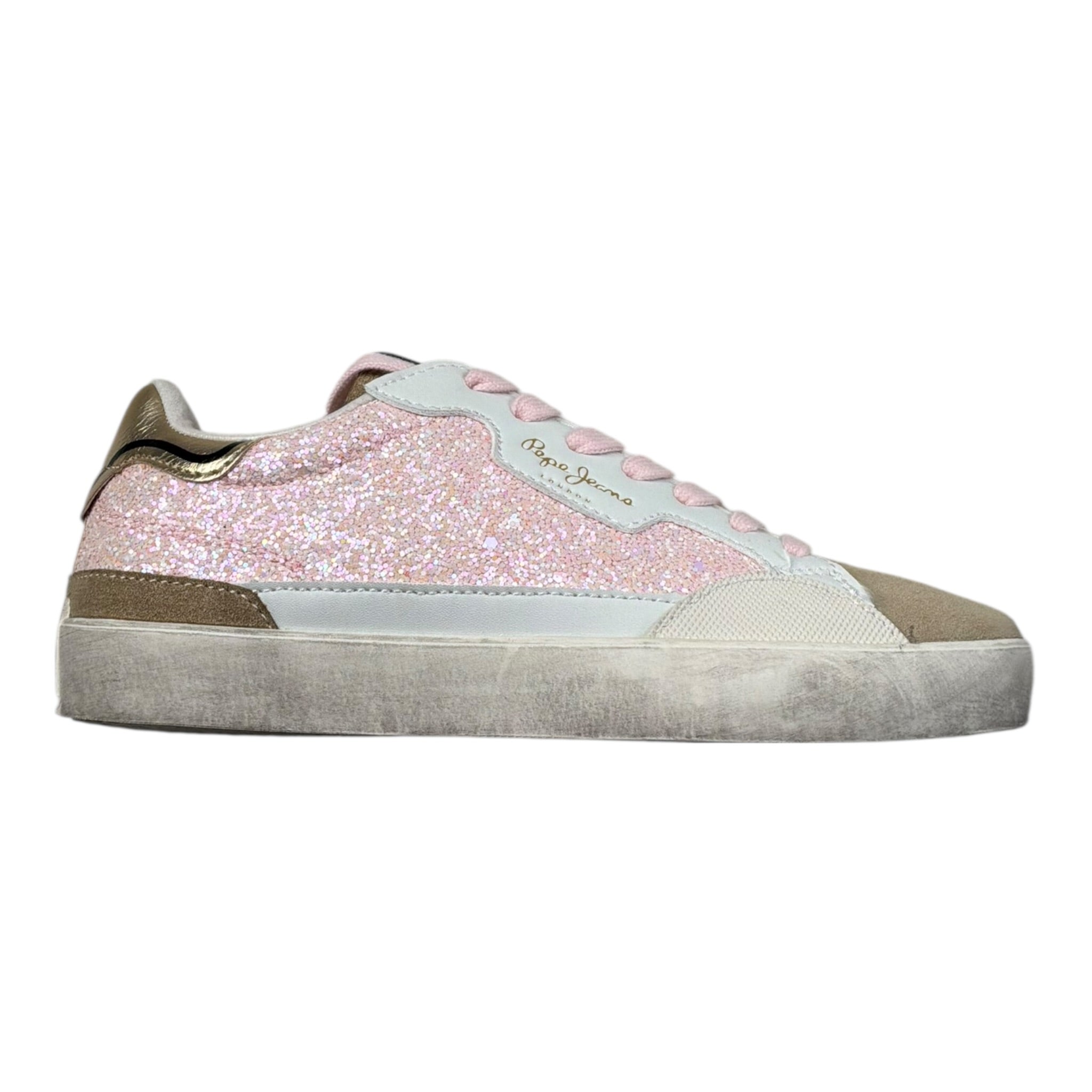 Pepe Feamo Sneakers Tinta Unita con Lacci E Stampa per Bambina PGS30619 BIANCO PEPE FEAMO 