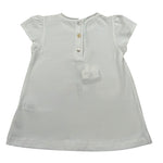Per Te T-Shirt Girocollo tinta unita Cn Ricami Bianco per Neonata 34411 BIANCO PER TE 