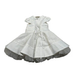 Petit Abito Mezza Manica tinta unita con Tulle Bianco per Neonata S2014013 BIANCO PETIT 