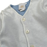 Petit Bateau Cardigan tinta unita Azzurro per Neonato 431802116 AZZURRO PETIT BATEAU 