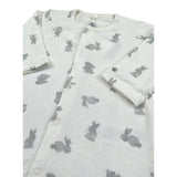 Petit Bateau Tutina tinta unita con Stampa Bianco per Neonato A0822 BIANCO PETIT BATEAU 