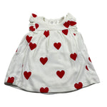Petit Bateau Abito Giromanica tinta unita con Stampe Cuori Bianco per Neonata A09MS01420 BIANCO PETIT BATEAU 