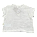 Petit Indi T-Shirt Tinta Unita con Bottoni per Neonato AA25B2814 BIANCO PETIT INDI 