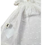 Petit Indi Top Tinta Unita con Balze per Neonata SS25B0923 BIANCO PETIT INDI 