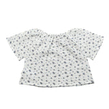 Petit Indi Camicia Tinta Unita con Stampa Fiori per Neonata SS25BK4035 BIANCO PETIT INDI 