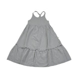 Petit Indi Abito Tinta Unita con Applicazioni per Bambina SS25BK6651X GRIGIO PETIT INDI 