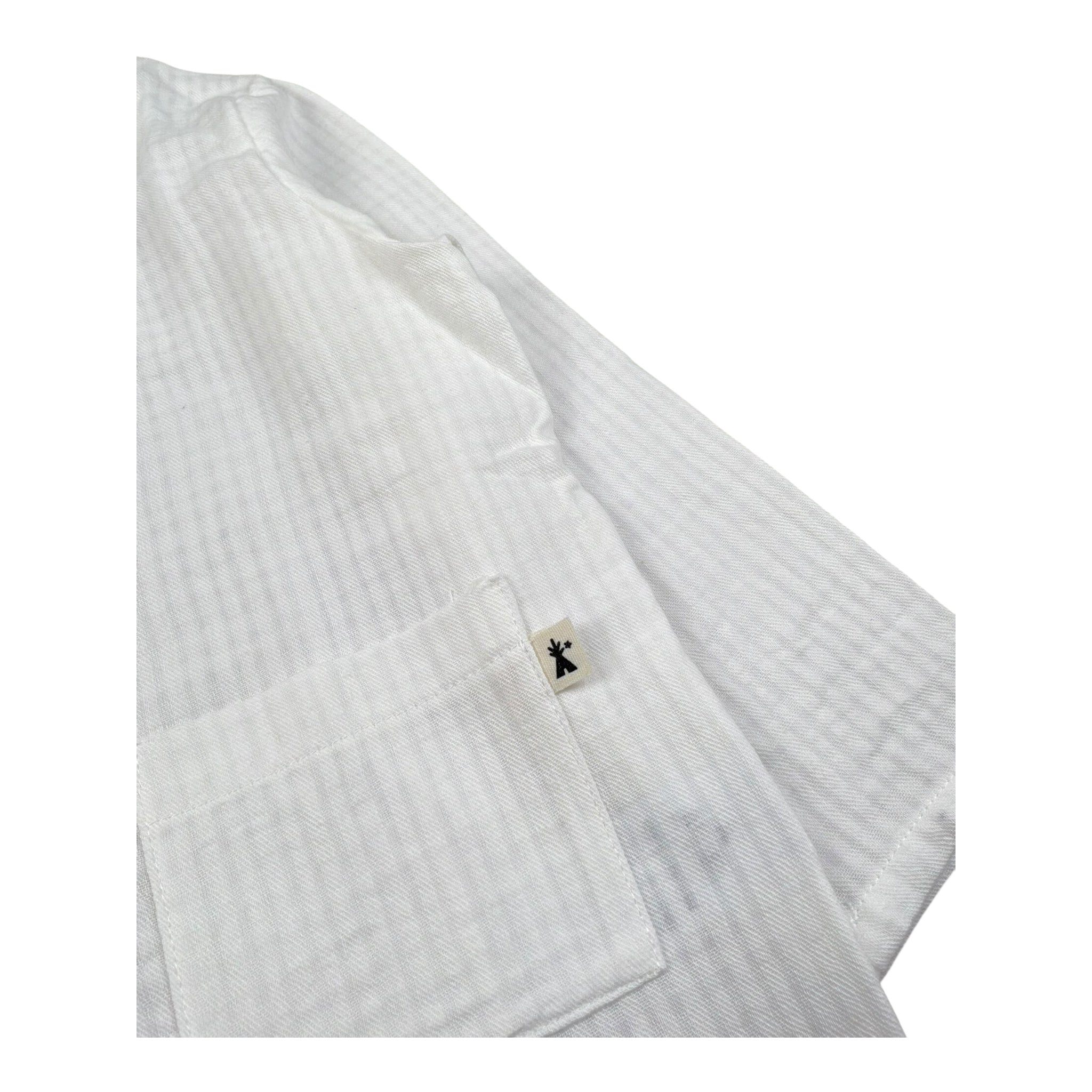 Petit Indi Camicia Tinta Unita Manica Lunga per Bambino SS25BK6840ZX BIANCO PETIT INDI 