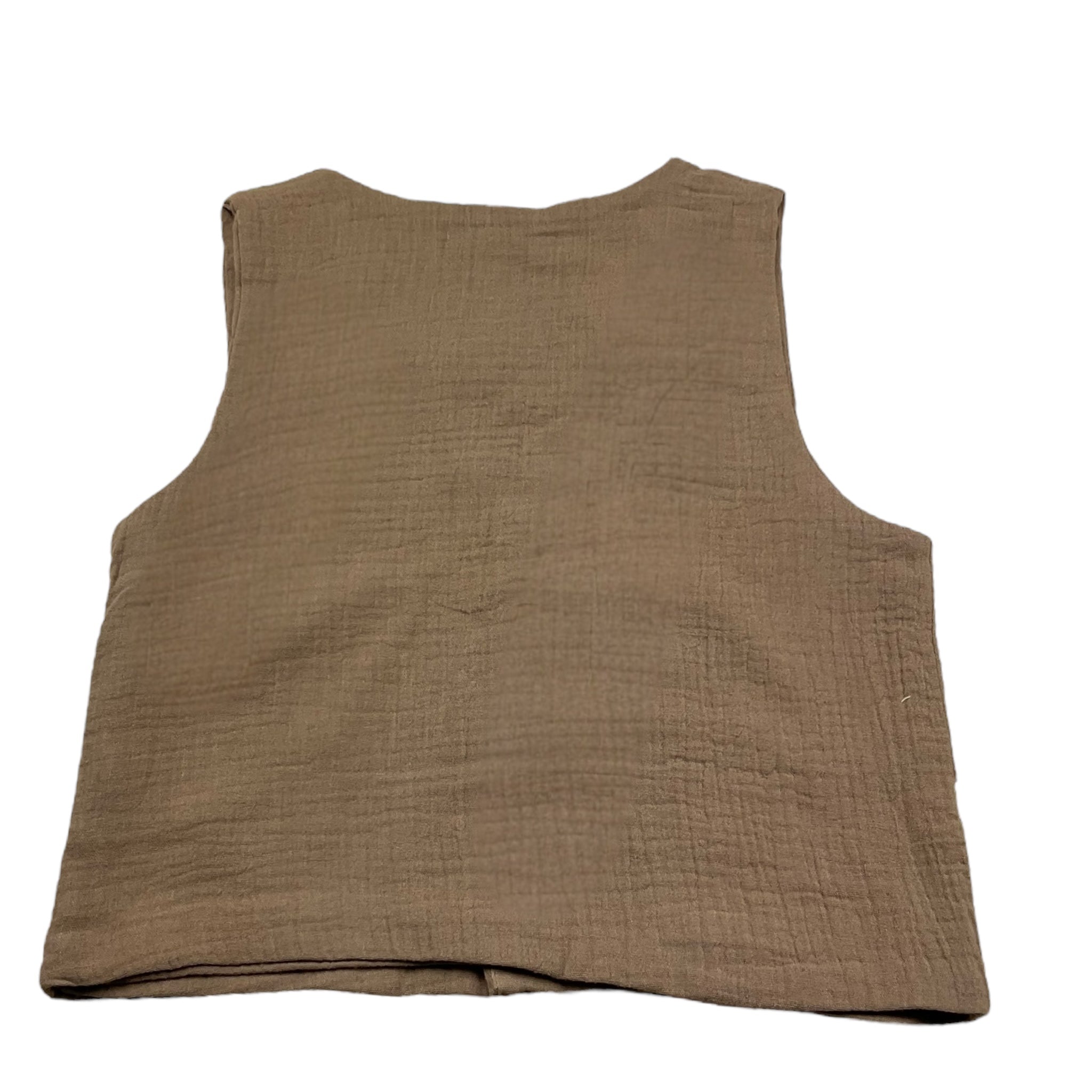 Petit Indi Gilet Tinta Unita per Bambino SS25BK7228 MARRONE PETIT INDI 