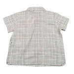 Petit Indi Camicia Tinta Unita con Fantasia A Quadri per Neonato SS25BK7427XN BIANCO PETIT INDI 