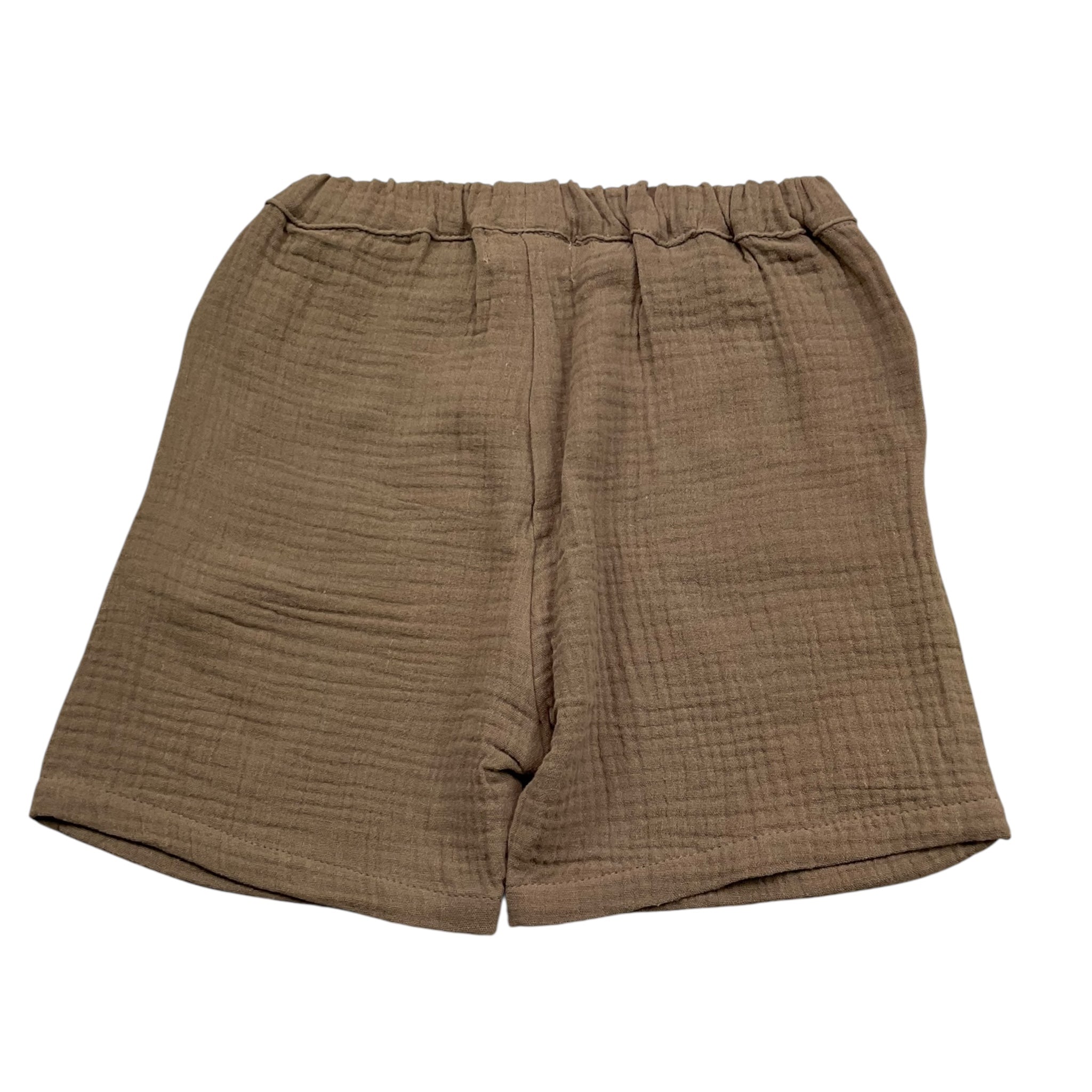 Petit Indi Bermuda Tinta Unita con Elastico In Vita per Bambino SS25BK7528 FANGO PETIT INDI 