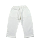 Petit Indi Pantalone Tinta Unita con Elastico In Vita per Neonato SS25BK8140XN BIANCO PETIT INDI 