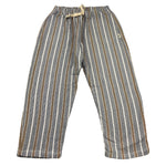 Petit Indi Pantalone Tinta Unita con Fantasia A Righe per Bambino SS25BK8229 BLU PETIT INDI 
