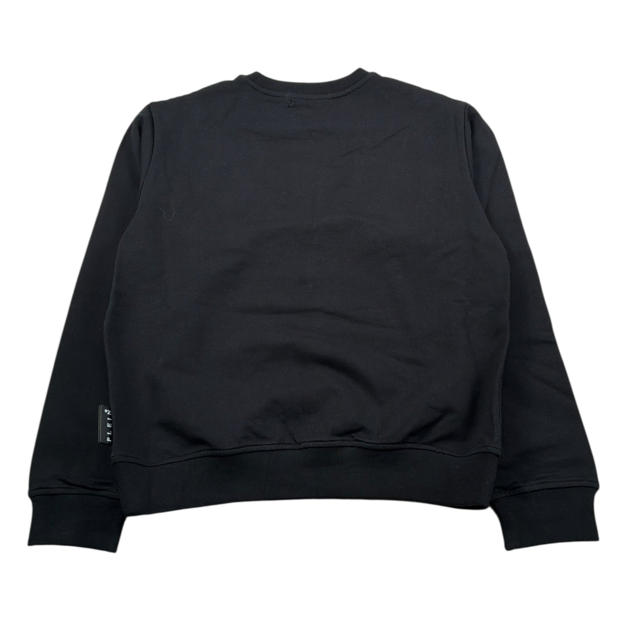 Philipp Plein Felpa Chiusa Girocollo tinta unita Nero per Bambino 31038 NERO PHILIPP PLEIN 