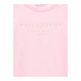 Philosophy T-Shirt Girocollo Tinta Unita con Stampa per Bambina I1E605 ROSA PHILOSOPHY 