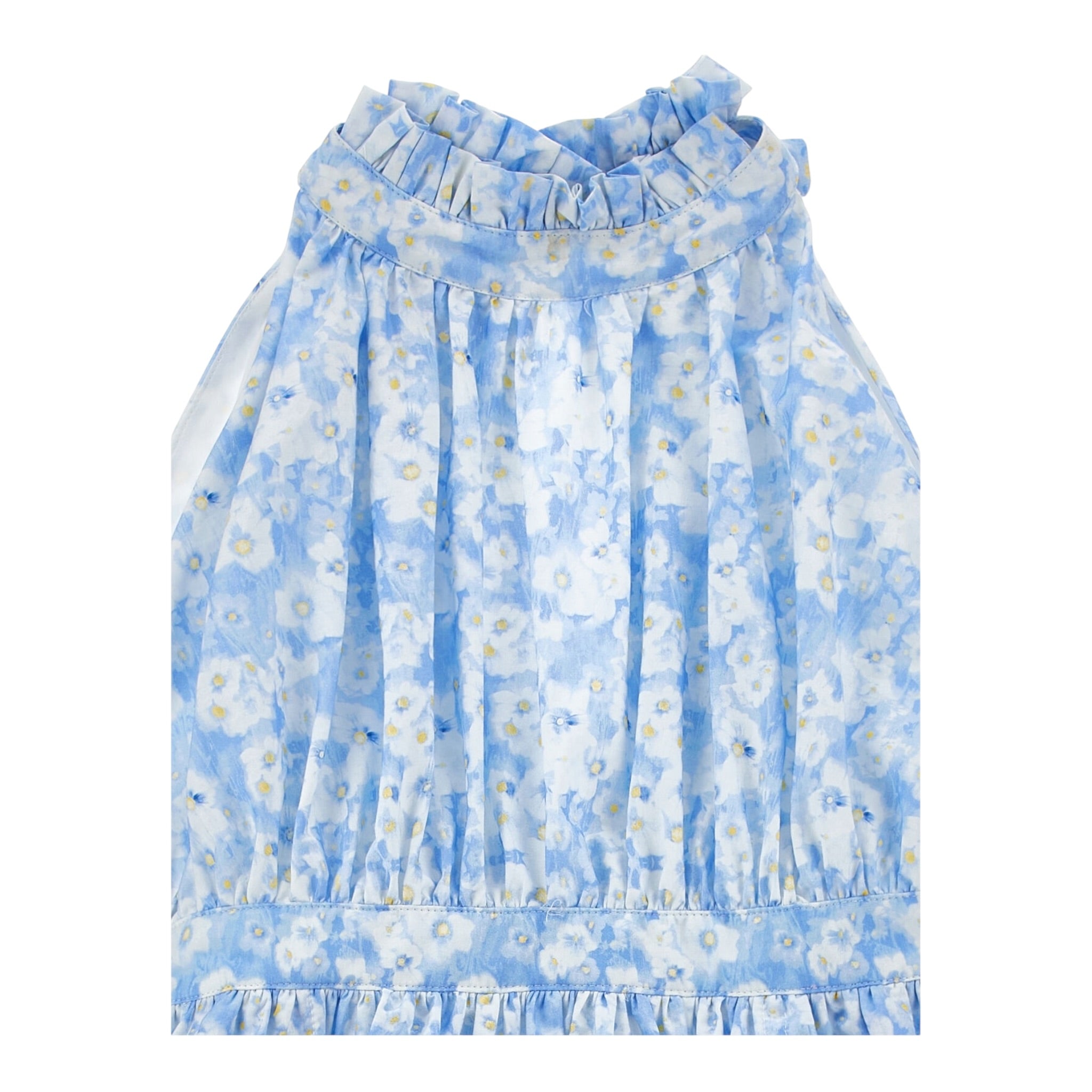 Philosophy Abito Tinta Unita con Fantasia Fiori per Bambina I1E909 AZZURRO PHILOSOPHY 