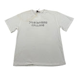 Pinko T-Shirt Girocollo tinta unita con Logo Bianco per Bambina 029830 BIANCO PINKO 