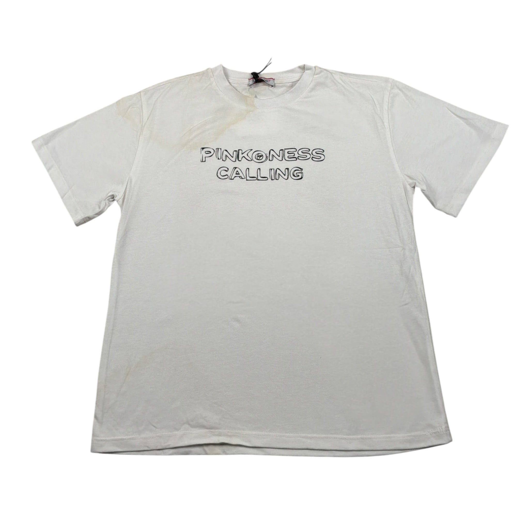 Pinko T-Shirt Girocollo tinta unita con Logo Bianco per Bambina 029830 BIANCO PINKO 