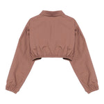 Pinko Camicia Manica Lunga Tinta Unita con Log per Bambina KFCA004 TERRA PINKO 
