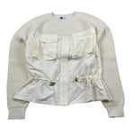 Pinko Maglia Girocollo Tinta Unita per Bambina KFMA001 PANNA PINKO 