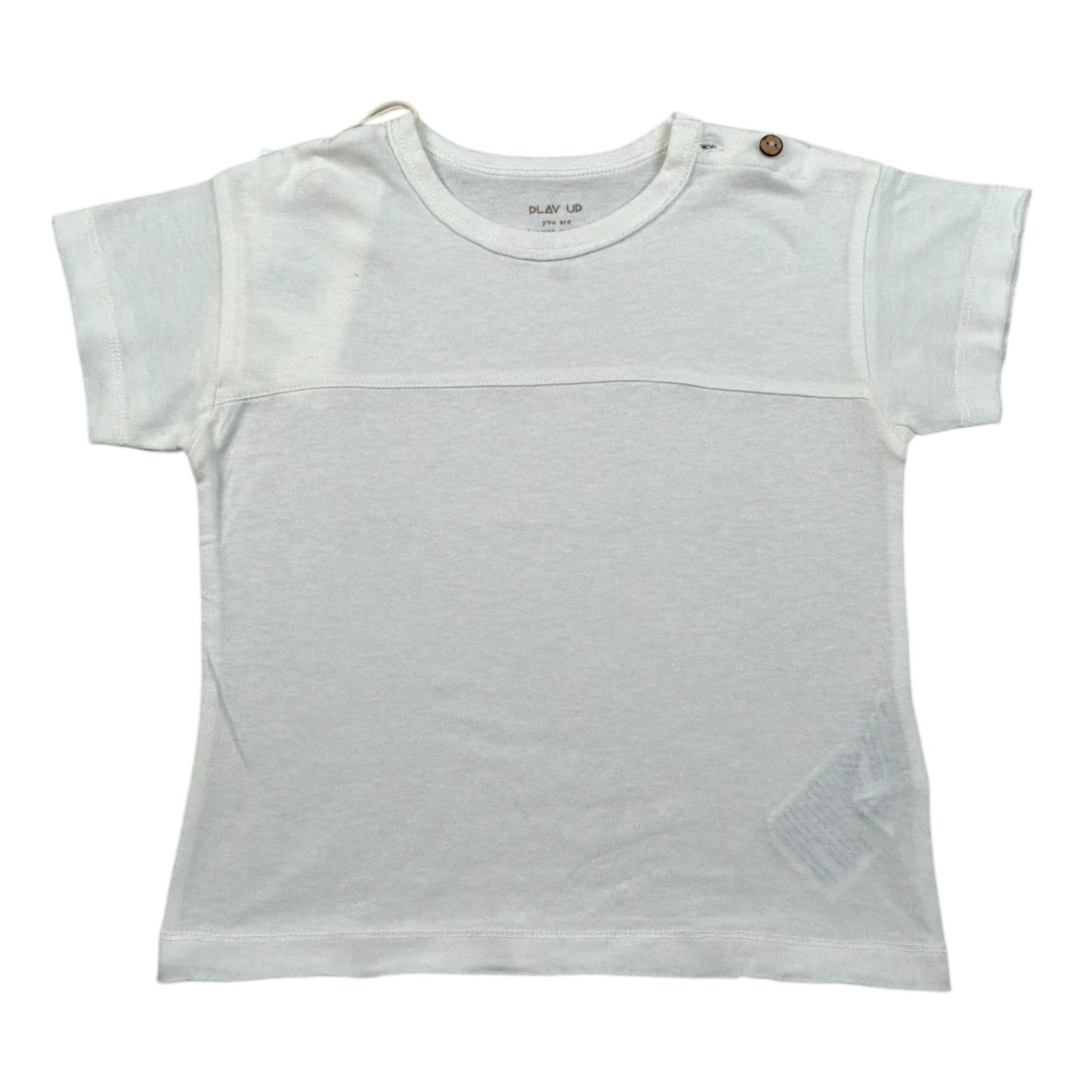 Play Up T-Shirt Girocollo Tinta Unita per Neonato PA011AQ10900 PANNA PLAY UP 