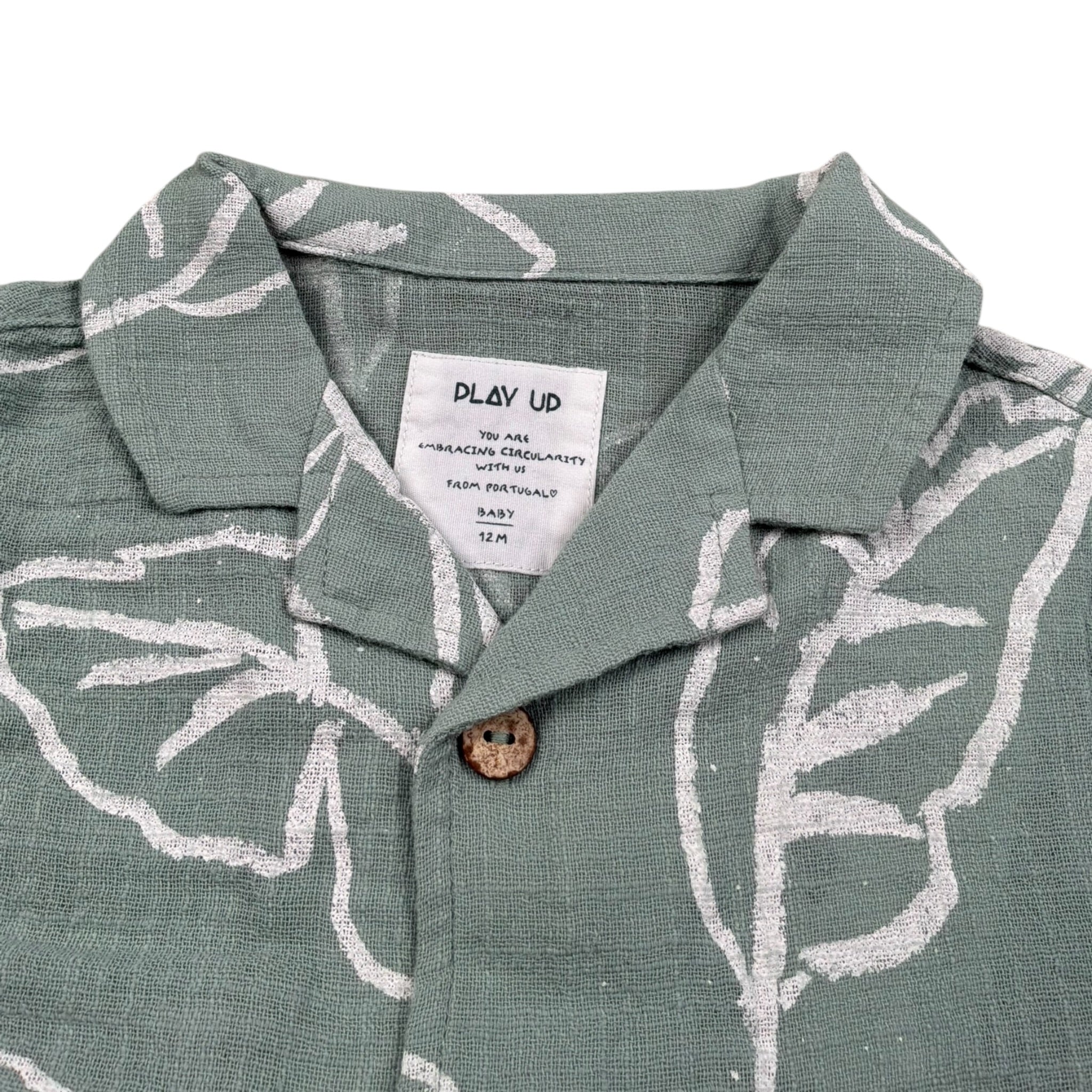 Play Up Camicia Mezza Manica Tinta Unita per Neonato PA011AQ11252 VERDE PLAY UP 