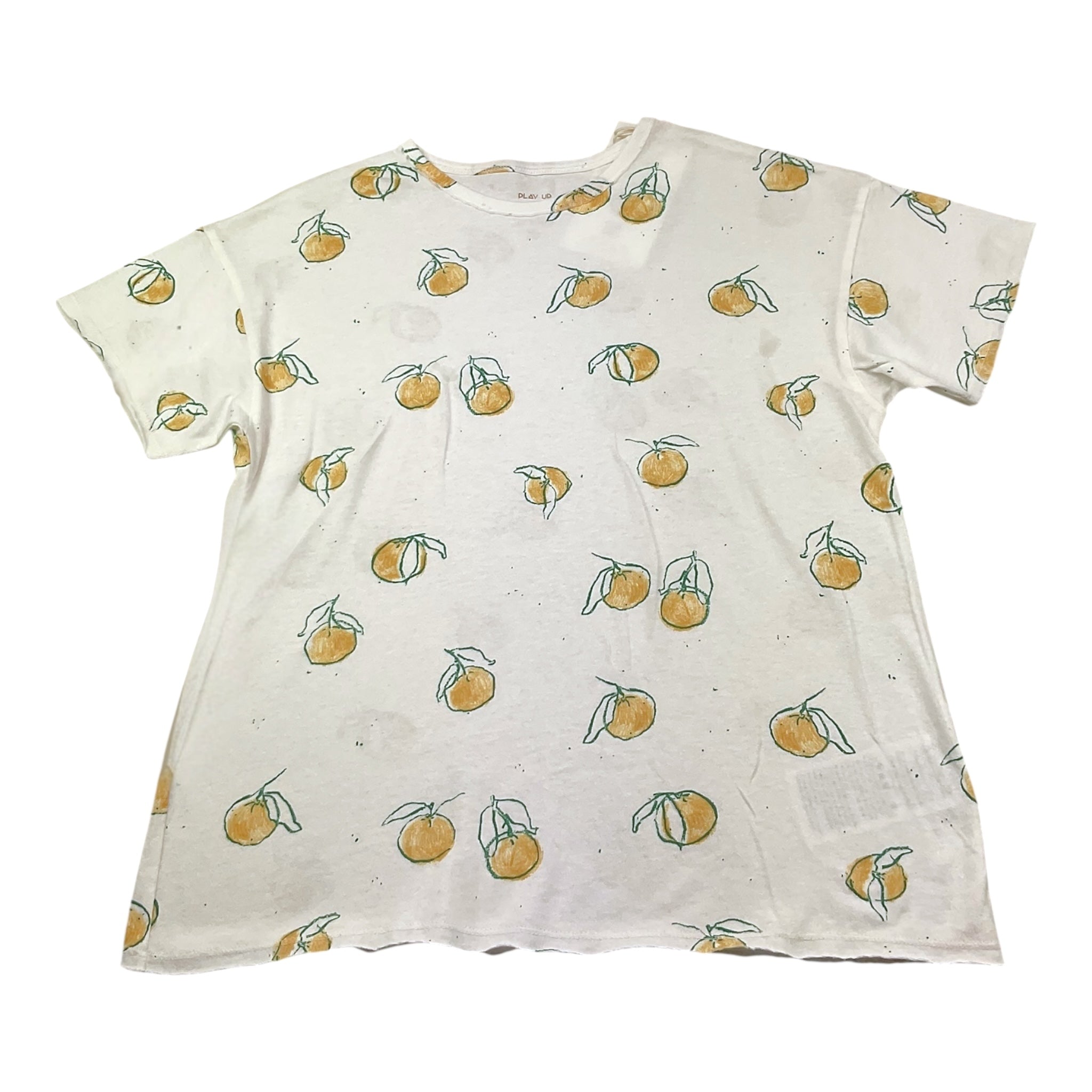 Play Up T-Shirt Tinta Unita con Mandarini per Bambino PA033AQ11054 BIANCO PLAY UP 