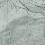 Please Abito Tinta Unita Traforato per Neonata AB08249G71 VERDE ACQUA PLEASE 