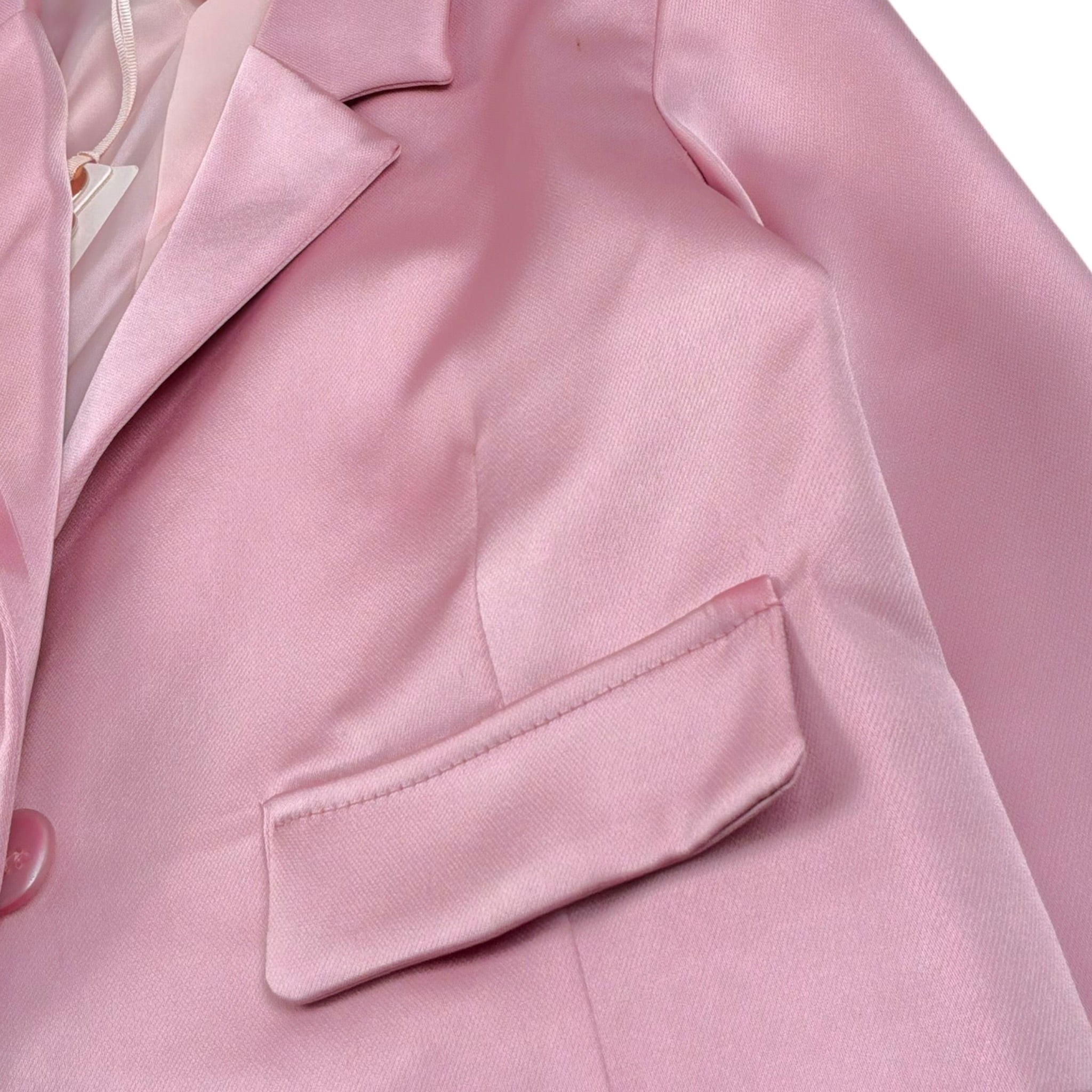 Please Giacca Tinta Unita In Raso per Bambina JB01310G73XX ROSA PLEASE 