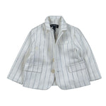 Please Giacca Tinta Unita con Fantasia A Righe per Neonato JB40131B73 BIANCO PLEASE 