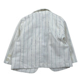Please Giacca Tinta Unita con Fantasia A Righe per Neonato JB40131B73 BIANCO PLEASE 