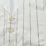 Please Gilet Tinta Unita con Fantasia A Righe per Bambino JH02131B73J BIANCO PLEASE 