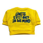 Please Felpa Chiusa Girocollo Tinta Unita con Stampe In Contrasto per Neonato LBB7040B47 GIALLO PLEASE 