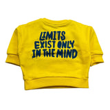 Please Felpa Chiusa Girocollo Tinta Unita con Stampe In Contrasto per Neonato LBB7040B47 GIALLO PLEASE 