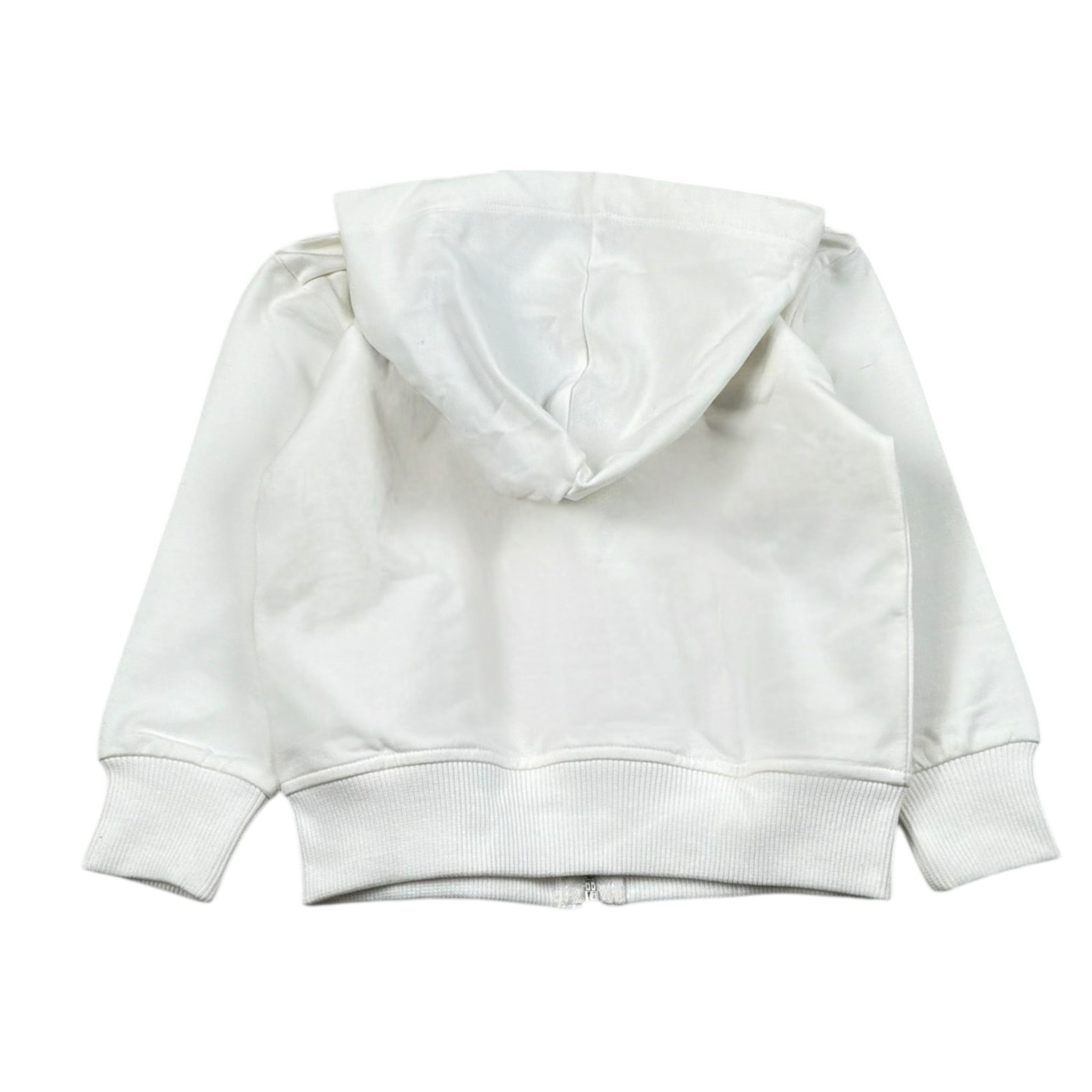Please Felpa Tinta Unita con Zip E Stampa per Neonato LK06042B71N BIANCO PLEASE 