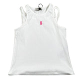 Please Canotta Tinta Unita A Costine per Bambina M019072G72 BIANCO PLEASE 