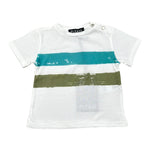 Please T-Shirt Tinta Unita con Stampa per Neonato MB00030B71 BIANCO PLEASE 