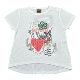 Please T-Shirt Girocollo tinta unita con Stampa Bianco per Neonata MB28030G BIANCO PLEASE 