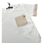 Please T-Shirt Tinta Unita con Stampa per Neonato MBA4030B71 BIANCO PLEASE 